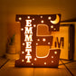 Custom 26 Letters Name Wall Decor LED Night Light Personalized With Stars Wooden Lamp