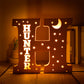 Custom 26 Letters Name Wall Decor LED Night Light Personalized With Stars Wooden Lamp