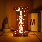 Custom 26 Letters Name Wall Decor LED Night Light Personalized With Stars Wooden Lamp