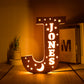 Custom 26 Letters Name Wall Decor LED Night Light Personalized With Stars Wooden Lamp