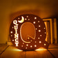 Custom 26 Letters Name Wall Decor LED Night Light Personalized With Stars Wooden Lamp