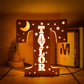 Custom 26 Letters Name Wall Decor LED Night Light Personalized With Stars Wooden Lamp