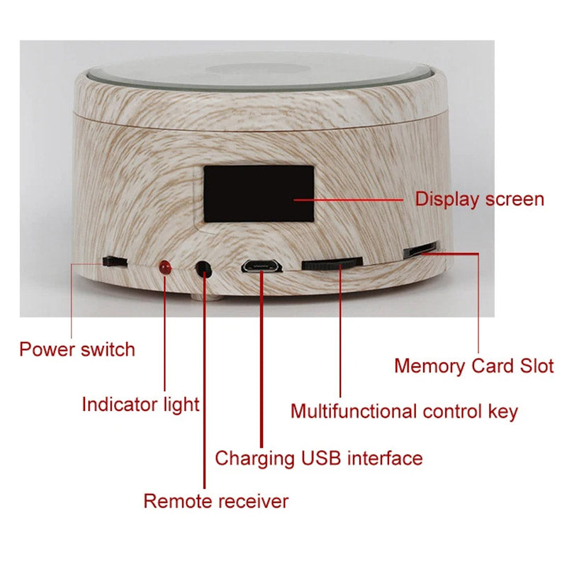 Love Crystal Photo Customized Picture Text Night Light Bluetooth Music Player
