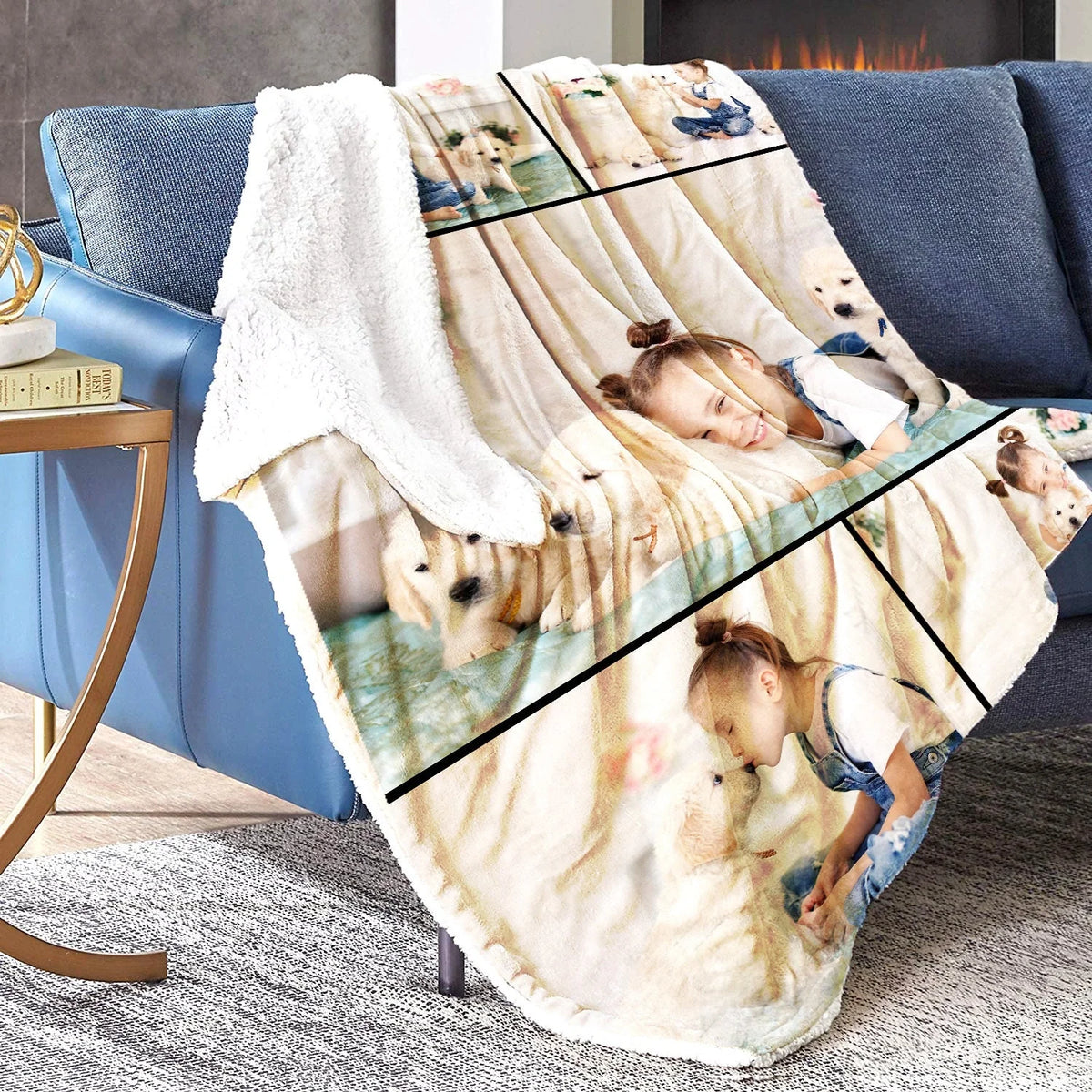 Personalized Photo Blanket with Your Pictures