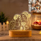 Personalized 3D Night Light USB Wooden Base DIY Acrylic Lamp