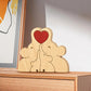 Personalized Wooden Elephant Puzzle Family Wood Animal Sculpture Puzzle