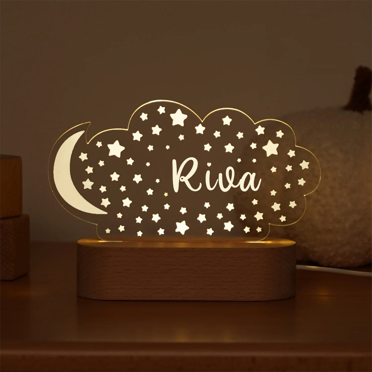 Custom Baby Kids USB Night Light Personalized Children Name Lamp