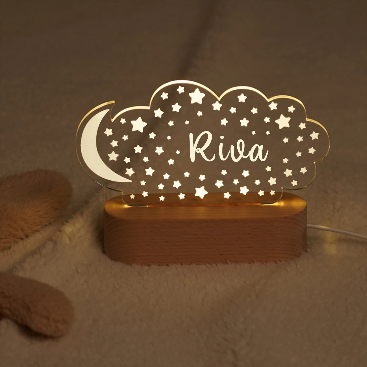 Custom Baby Kids USB Night Light Personalized Children Name Lamp