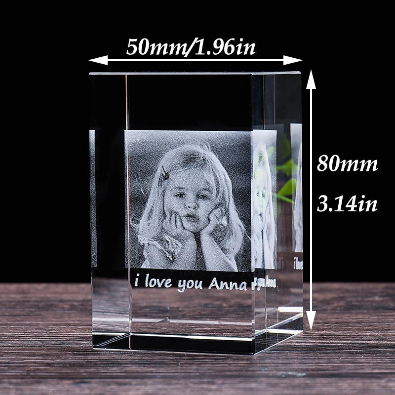 Customized Photo 2D Laser Engraving Crystal Photo Frame