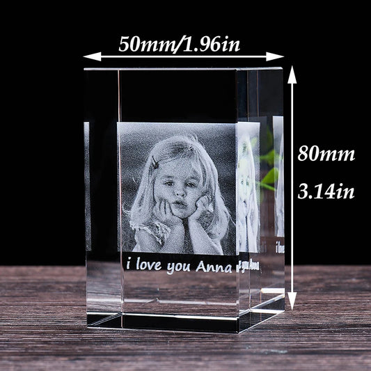 Customized Photo 2D Laser Engraving Crystal Photo Frame