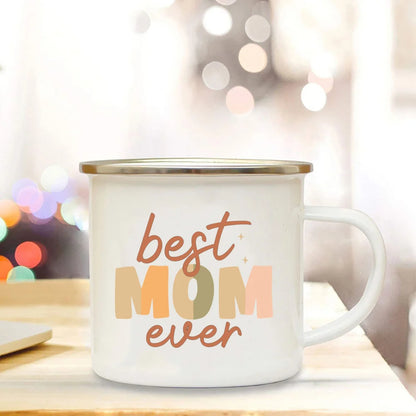 Best Mom Ever Enamel Cups Mothers Day Gift for Mom Mommy Birthday Gifts