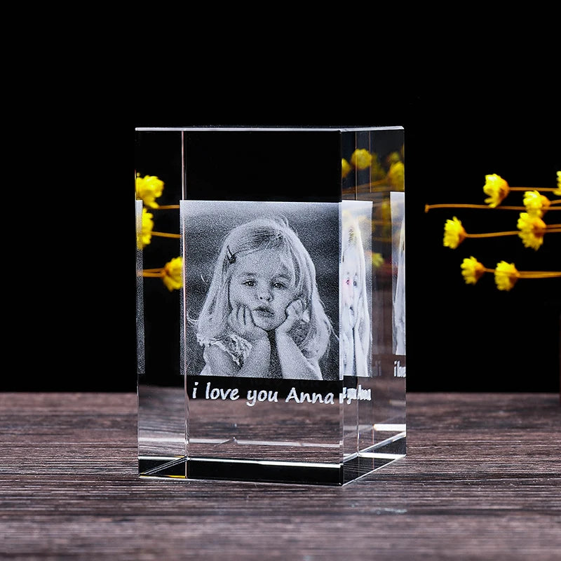 Customized Photo 2D Laser Engraving Crystal Photo Frame