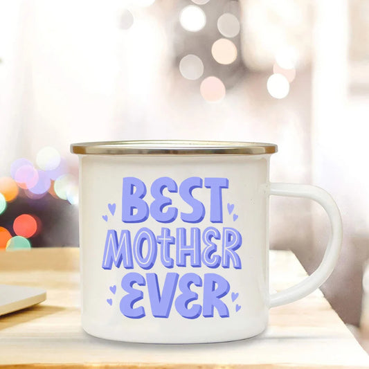 Best Mom Ever Enamel Cups Mothers Day Gift for Mom Mommy Birthday Gifts