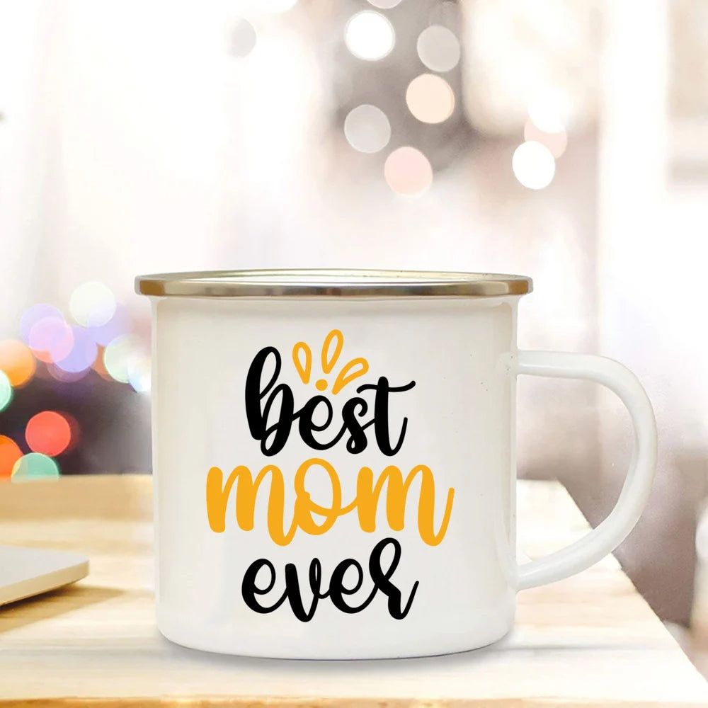 Best Mom Ever Enamel Cups Mothers Day Gift for Mom Mommy Birthday Gifts