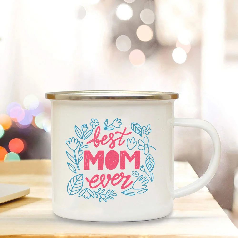 Best Mom Ever Enamel Cups Mothers Day Gift for Mom Mommy Birthday Gifts