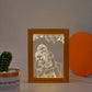 Personalized Custom Photo Night Light USB Wooden Base DIY Photo Frame Lamp