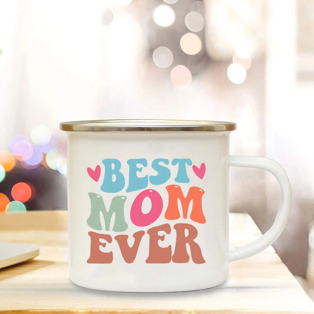 Best Mom Ever Enamel Cups Mothers Day Gift for Mom Mommy Birthday Gifts