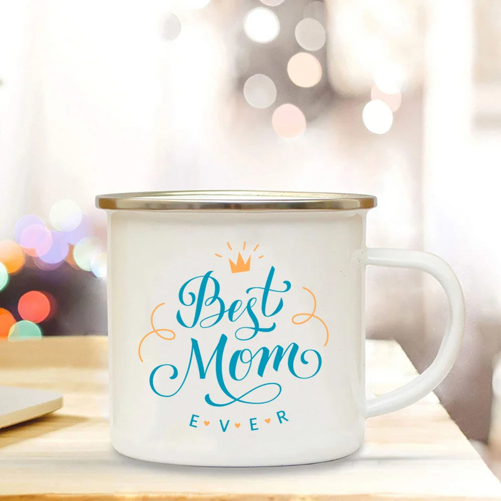 Best Mom Ever Enamel Cups Mothers Day Gift for Mom Mommy Birthday Gifts