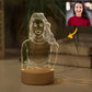 Personalized 3D Night Light USB Wooden Base DIY Acrylic Lamp