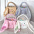 Custom Cute Furry Easter Bunny Basket with Glitter Name
