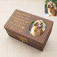 Custom Pet Fur Box, Personalized Urn for Pet Ashes, Engraved Wood Box for Pets