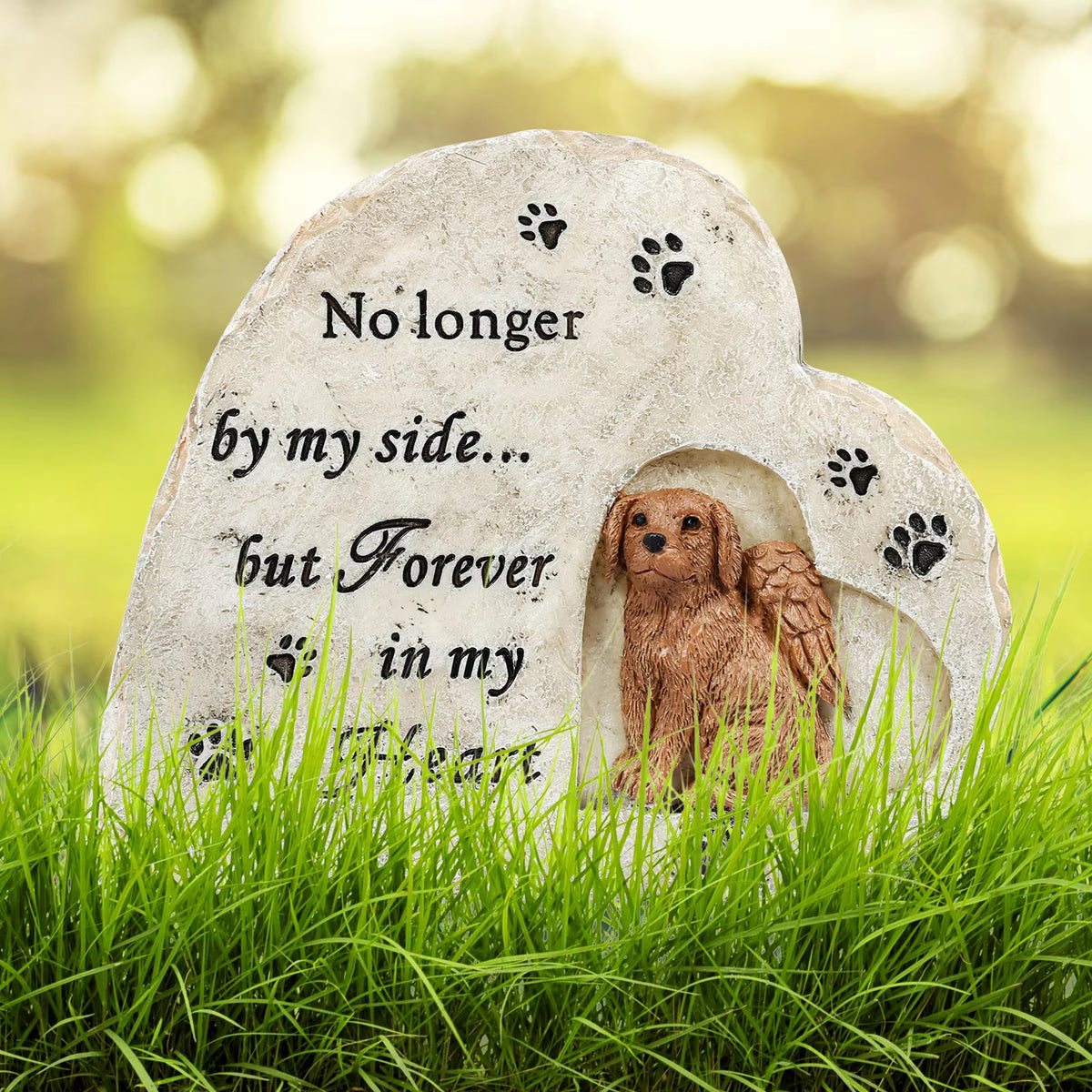 Dog Memorial Stone Resin Pet Memorial Sympathy Statue