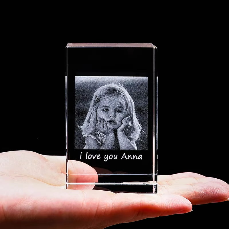 Customized Photo 2D Laser Engraving Crystal Photo Frame