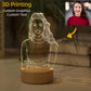 Personalized 3D Night Light USB Wooden Base DIY Acrylic Lamp