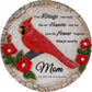 Personalized Human Memorial Garden Stone with Cardinal Statue