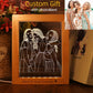 Personalized Custom Photo Night Light USB Wooden Base DIY Photo Frame Lamp