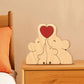 Personalized Wooden Elephant Puzzle Family Wood Animal Sculpture Puzzle