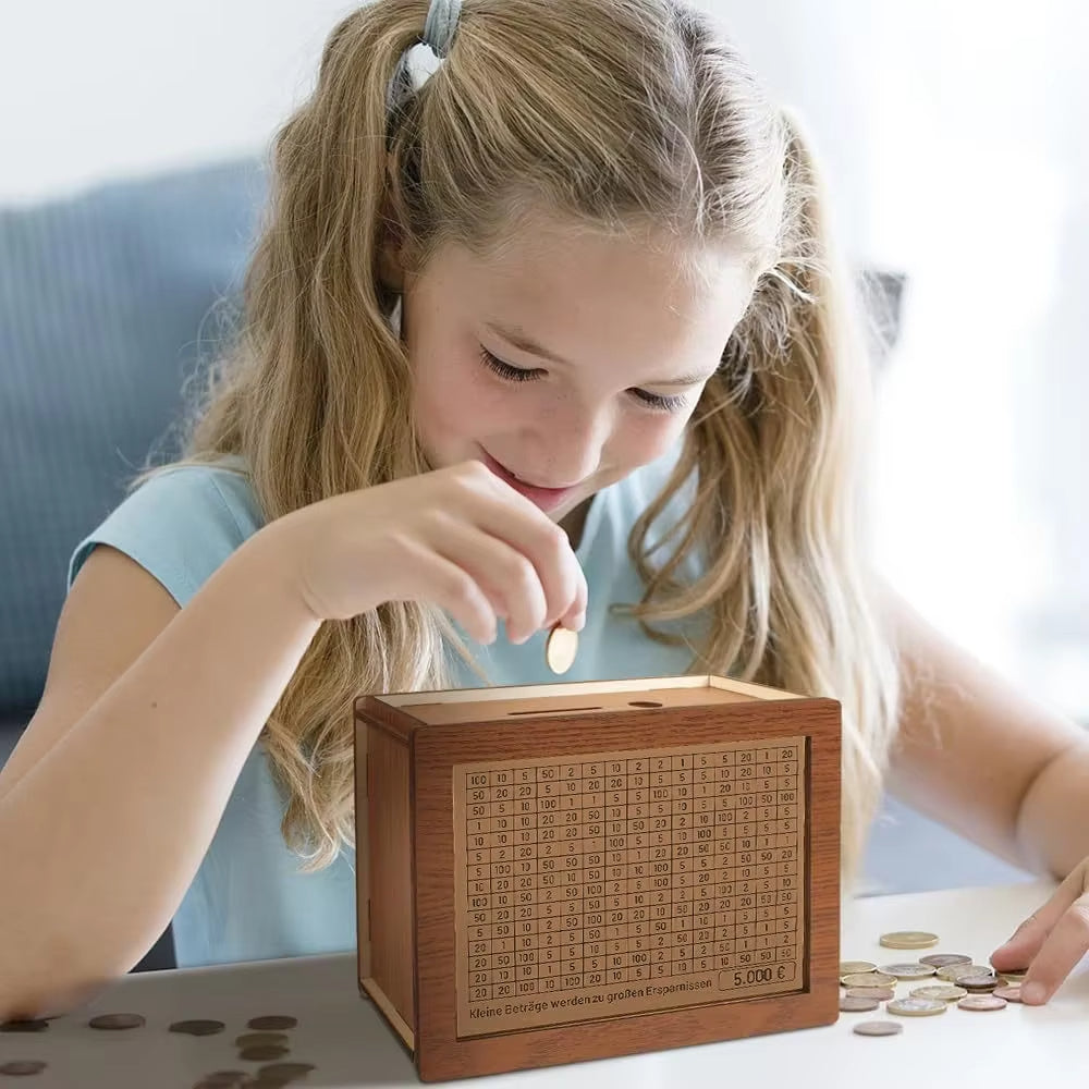 Wooden Piggy Banks, Cash Boxes, Reusable Assembled Cash Boxes