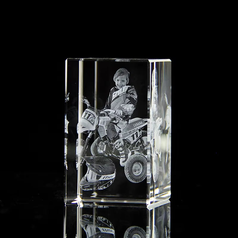 Customized 3D Rectangle Crystal Photo Frame