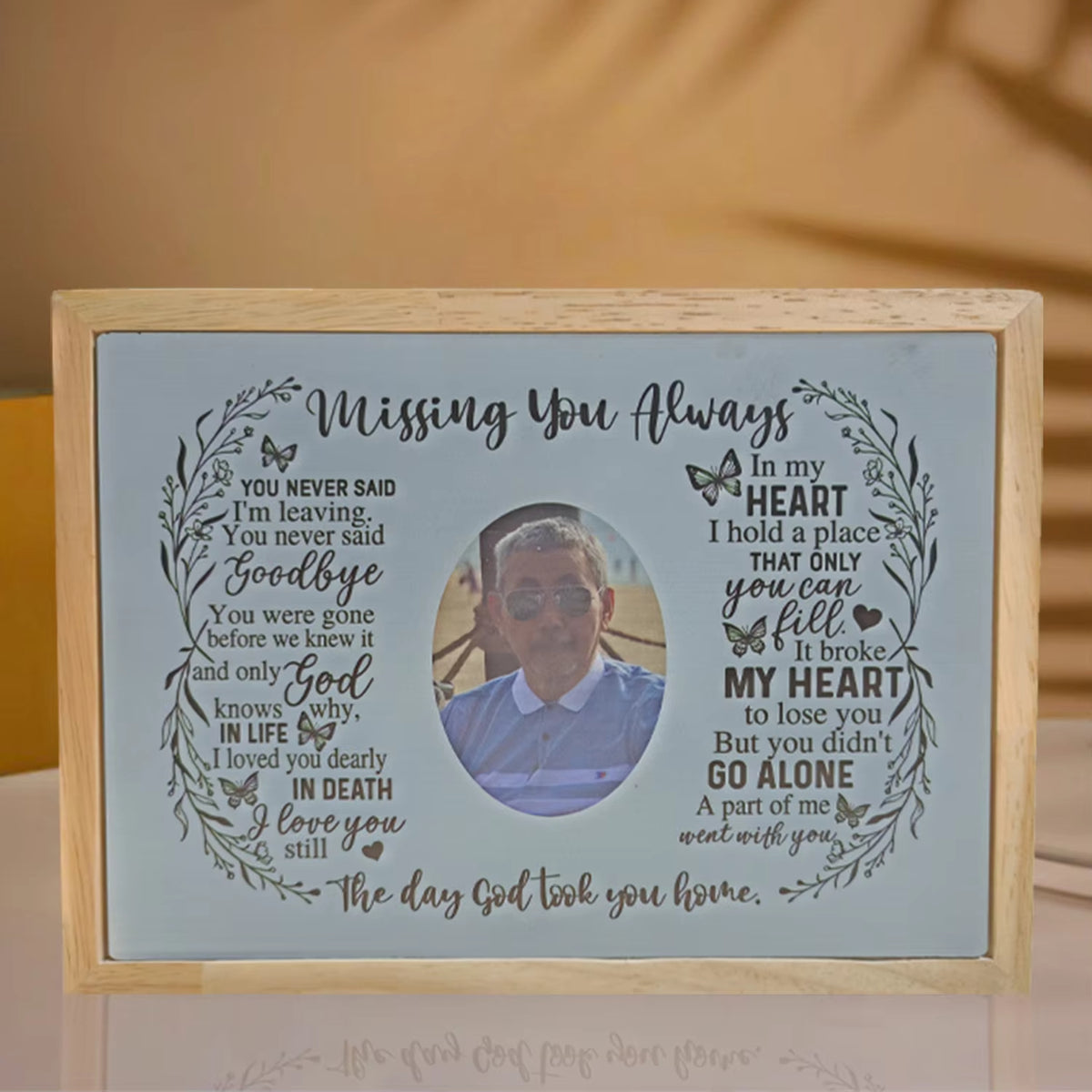 Personalized In Memory of Loved Lamp with Custom Photo Night Light