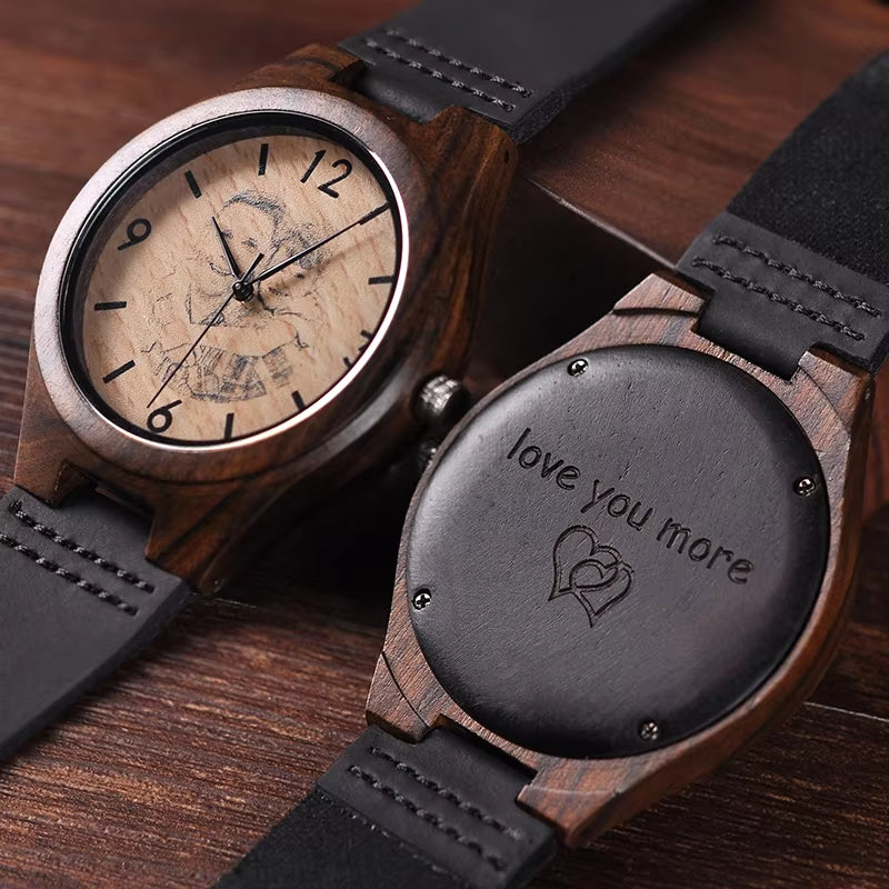 Personalized Men Watch Wooden Timepieces Special Family Present