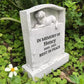 Upright Pet Headstone for Dog, Personalized Dog Memorial Stone Resin Dog Statue
