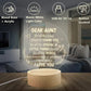 3D Night Light USB Wooden Base Decoration Maison Acrylic LED Lamp