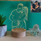 Personalized 3D Night Light USB Wooden Base DIY Acrylic Lamp