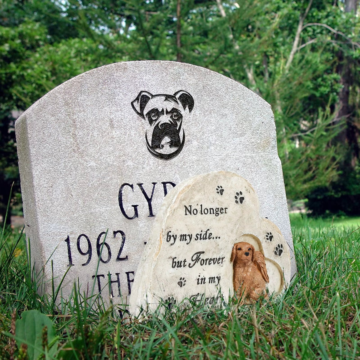 Dog Memorial Stone Resin Pet Memorial Sympathy Statue