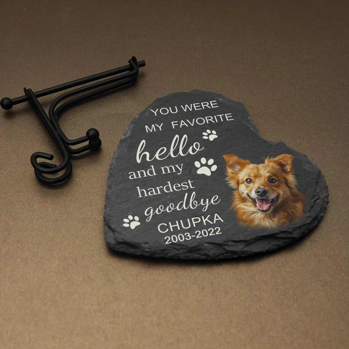 Personalized Pet Memorial Stones, Memorial Garden Stone Engraved with Photo