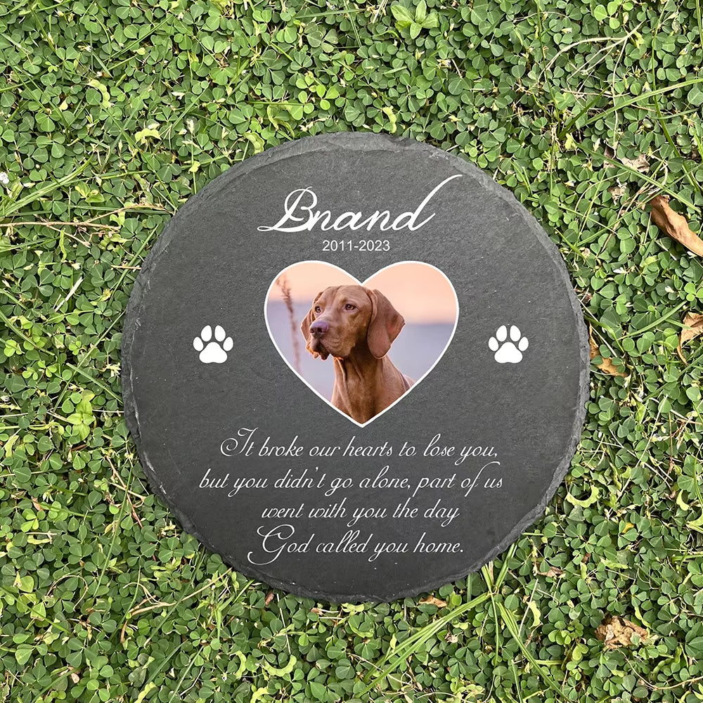 Custom Pet Memorial Garden Stone Slate with Name