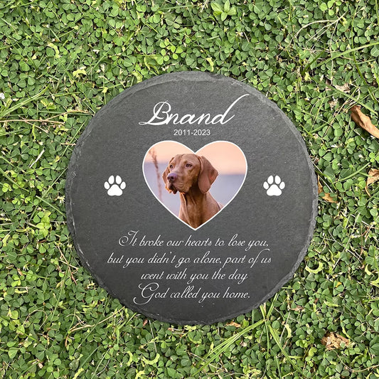 Custom Pet Memorial Garden Stone Slate with Name