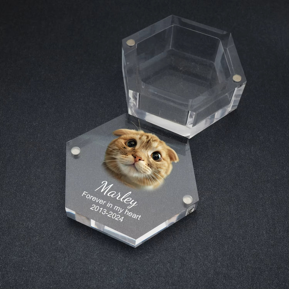 Personalized Keepsake Box with Photo Customized Pet Hair Box