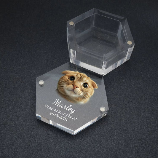 Personalized Keepsake Box with Photo Customized Pet Hair Box
