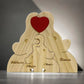 Personalized Wooden Elephant Puzzle Family Wood Animal Sculpture Puzzle