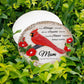 Personalized Human Memorial Garden Stone with Cardinal Statue