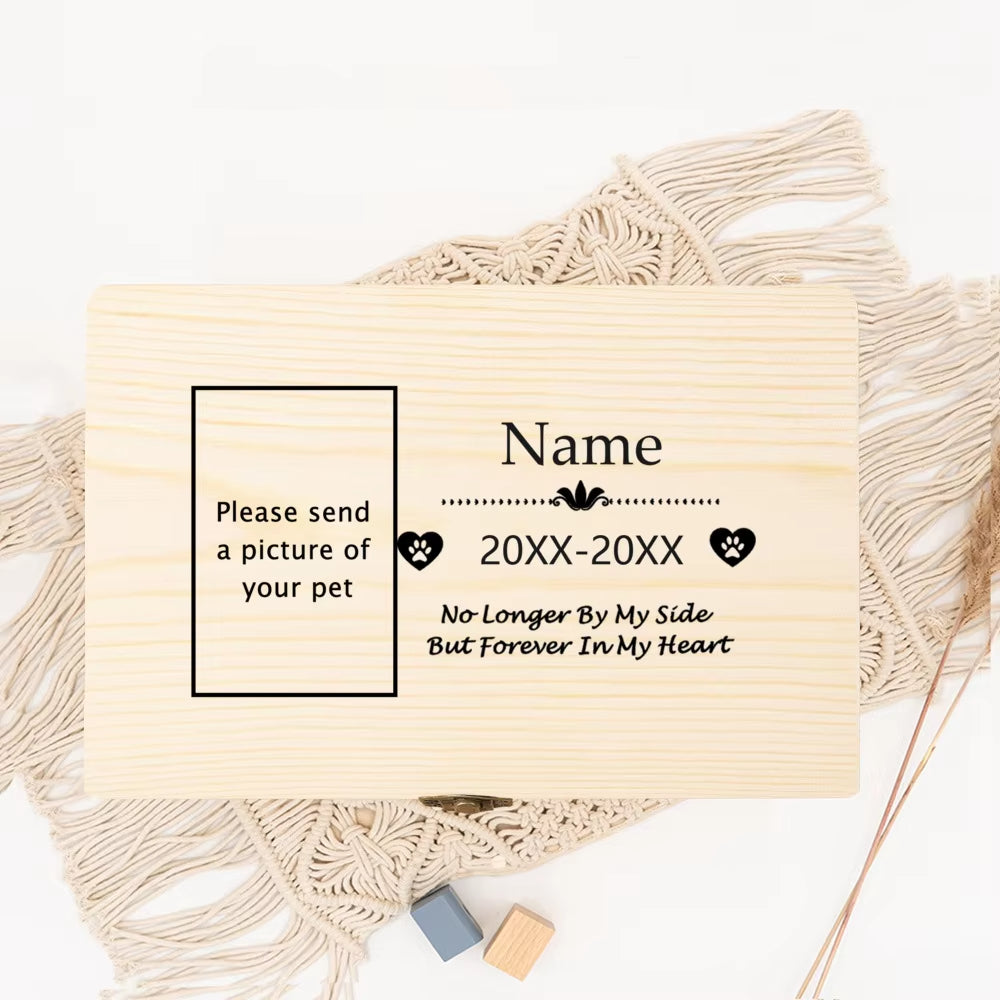 Personalized Pet Urn Customize Name Dog Memory Wood Box
