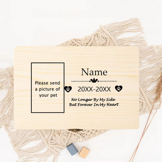 Personalized Pet Urn Customize Name Dog Memory Wood Box