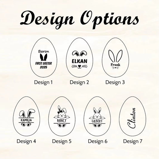 Personalized Musical Wooden Easter Egg Shakers, Engraved Egg Shaker Kids