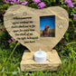 Pet Dog Memorial Stones with Photo Frame and Candle Holder
